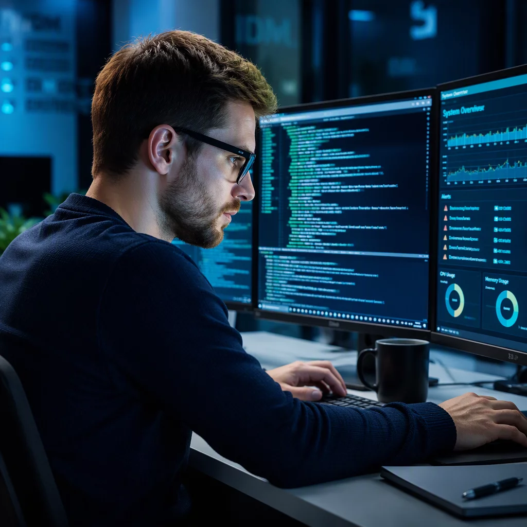 IT support specialist reviewing structured case notes